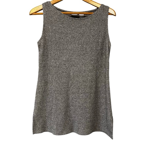 Chico's Tops - Chico’s Zenergy Gray Knit Sleeveless Tank Blouse Size 4/6 Textured Office Casual